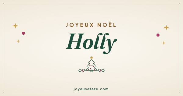 Image « Joyeux Noël Holly » au format large