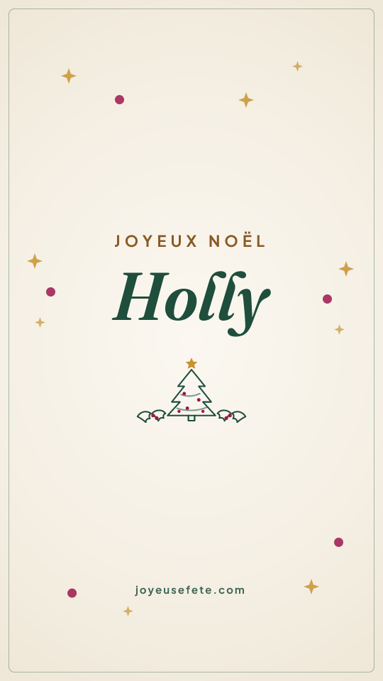 Image « Joyeux Noël Holly » au format story