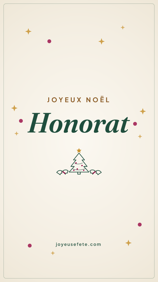Image « Joyeux Noël Honorat » au format story