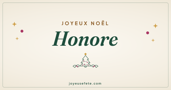 Image « Joyeux Noël Honore » au format large