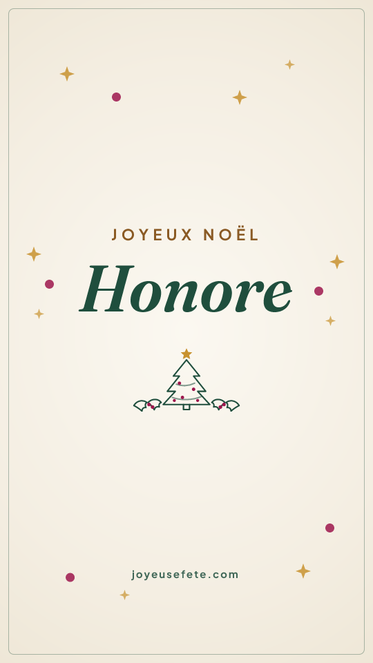 Image « Joyeux Noël Honore » au format story