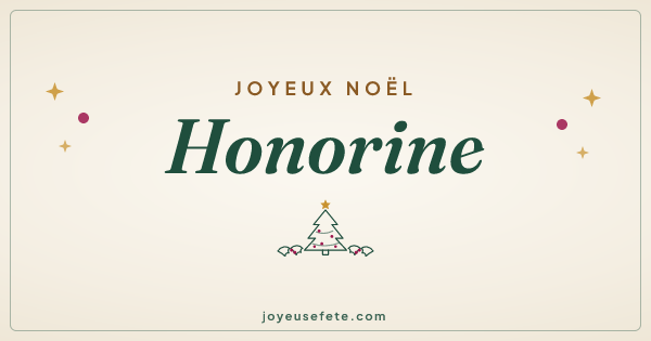 Image « Joyeux Noël Honorine » au format large