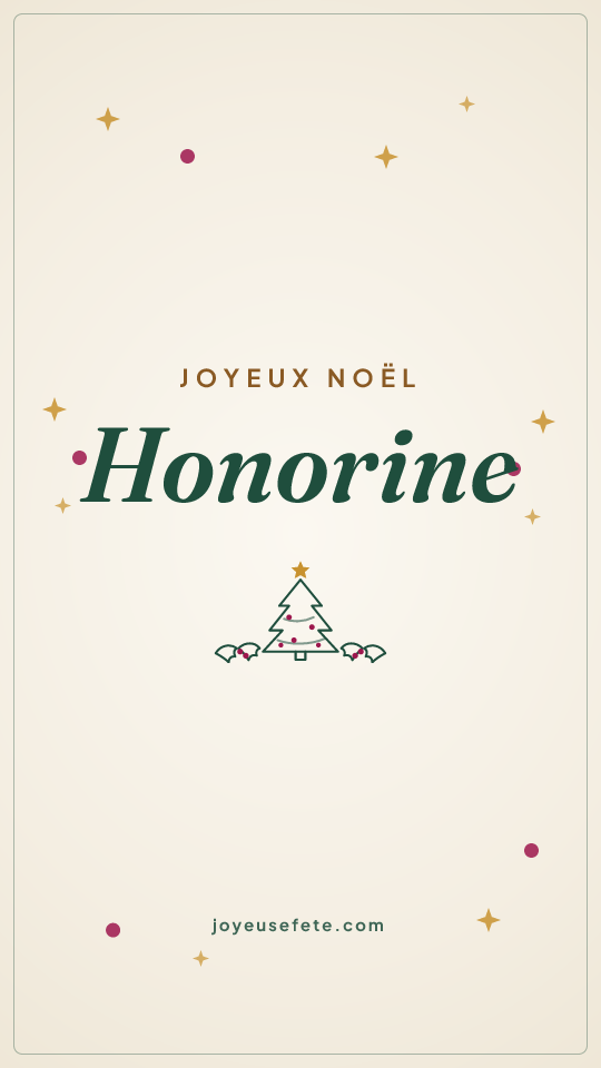 Image « Joyeux Noël Honorine » au format story