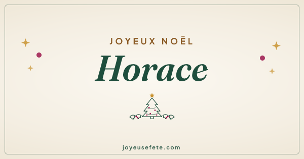 Image « Joyeux Noël Horace » au format large