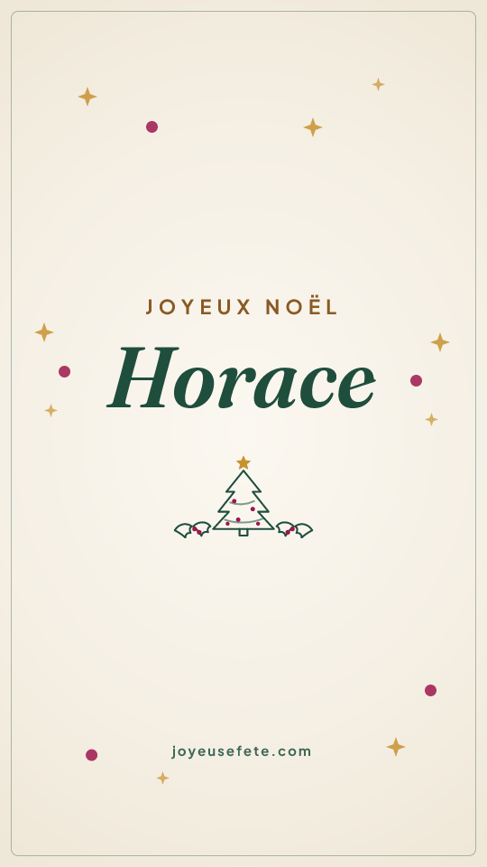 Image « Joyeux Noël Horace » au format story