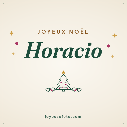 Image carrée « Joyeux Noël Horacio » pour WhatsApp