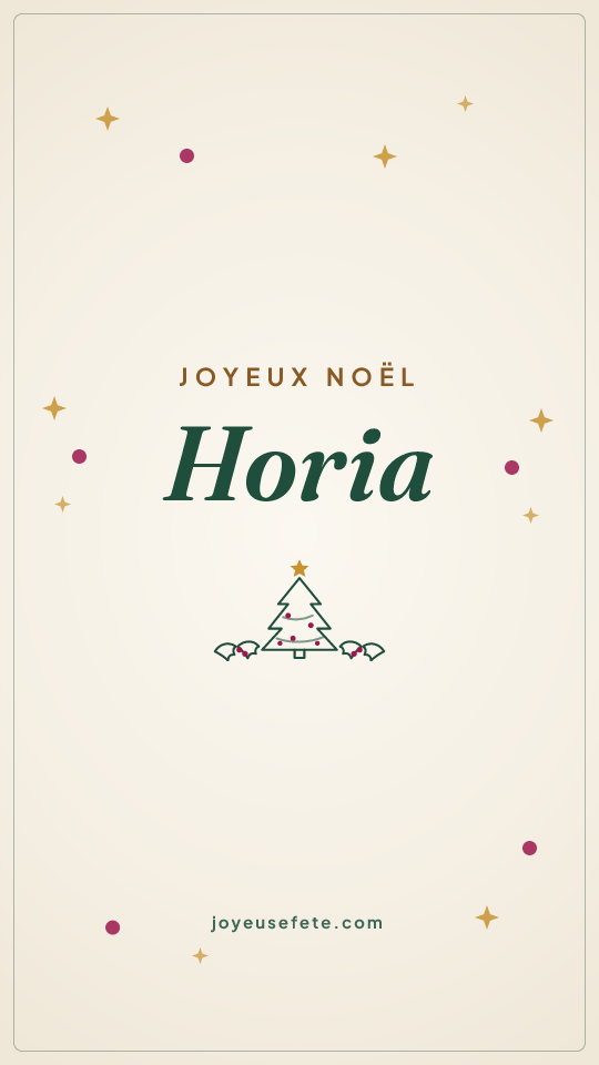 Image « Joyeux Noël Horia » au format story