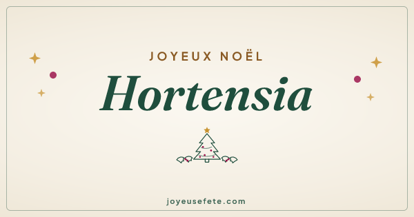 Image « Joyeux Noël Hortensia » au format large