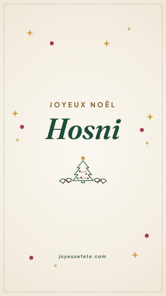 Image « Joyeux Noël Hosni » au format story