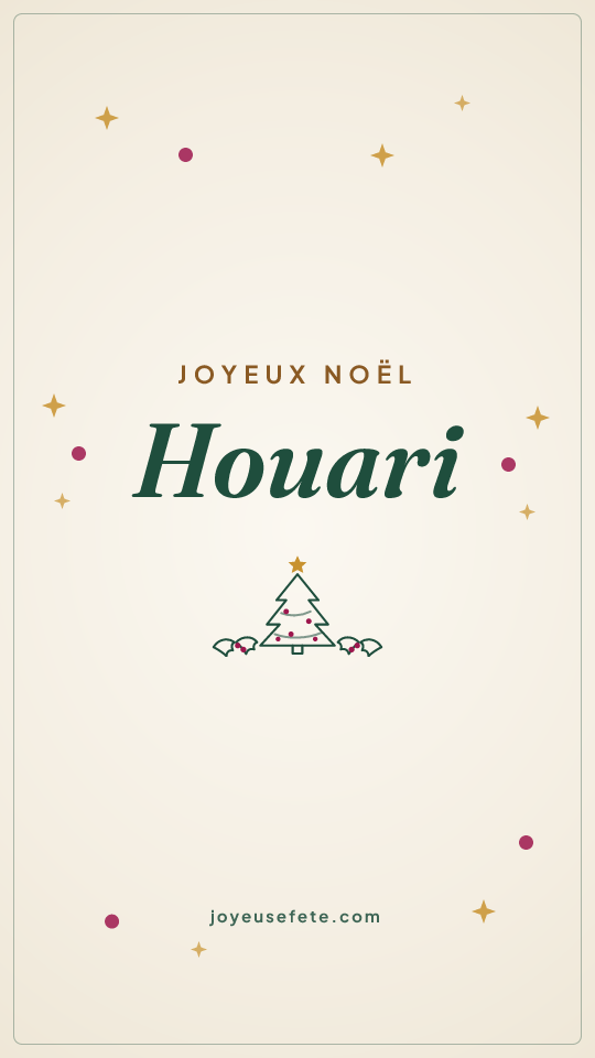 Image « Joyeux Noël Houari » au format story