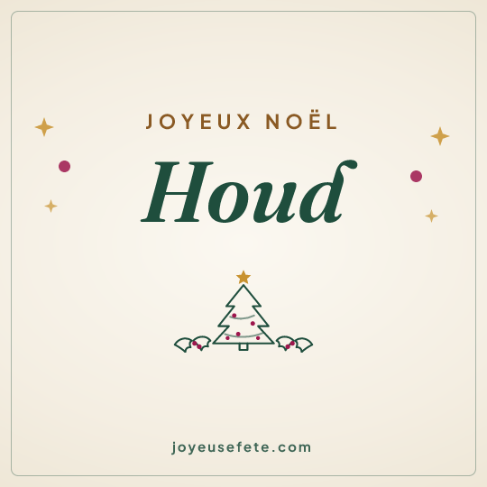Image carrée « Joyeux Noël Houd » pour WhatsApp