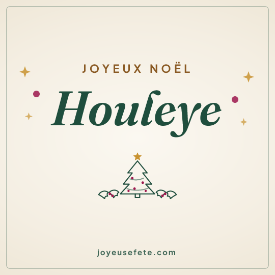 Image carrée « Joyeux Noël Houleye » pour WhatsApp