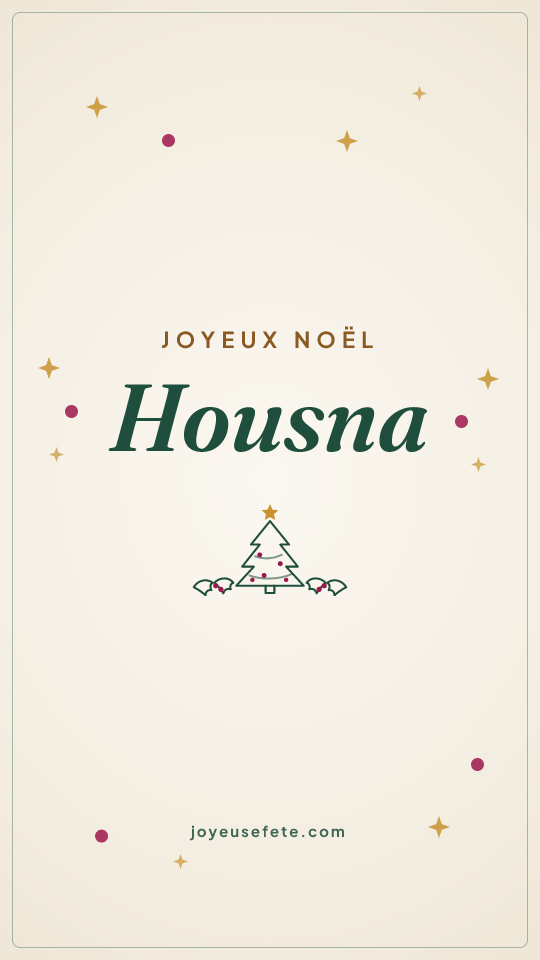 Image « Joyeux Noël Housna » au format story
