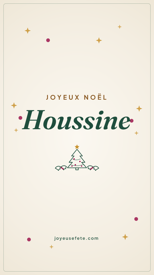 Image « Joyeux Noël Houssine » au format story