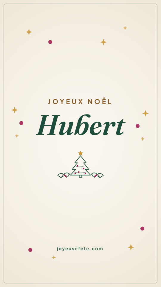 Image « Joyeux Noël Hubert » au format story