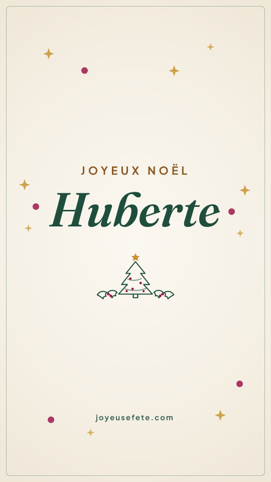 Image « Joyeux Noël Huberte » au format story