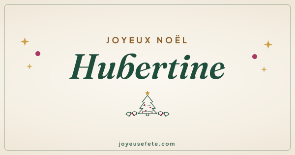 Image « Joyeux Noël Hubertine » au format large