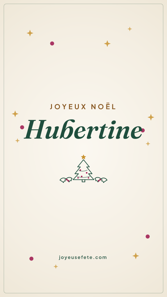 Image « Joyeux Noël Hubertine » au format story