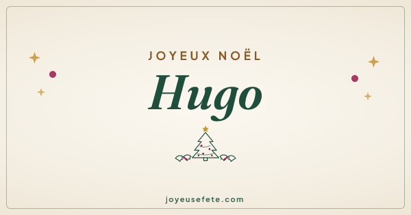 Image « Joyeux Noël Hugo » au format large