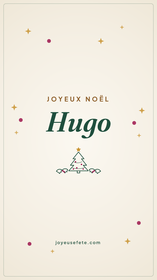 Image « Joyeux Noël Hugo » au format story