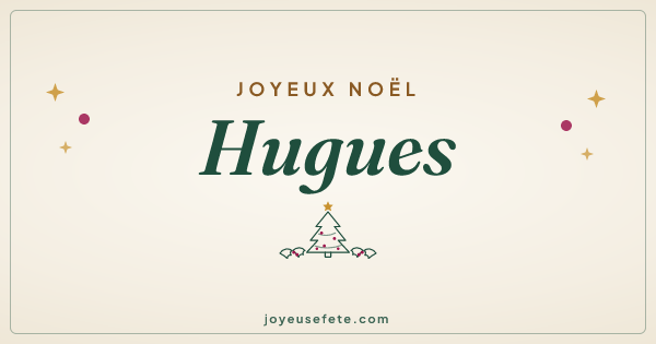 Image « Joyeux Noël Hugues » au format large