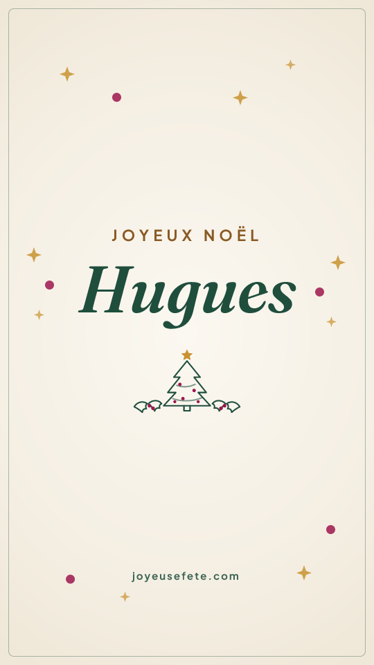Image « Joyeux Noël Hugues » au format story