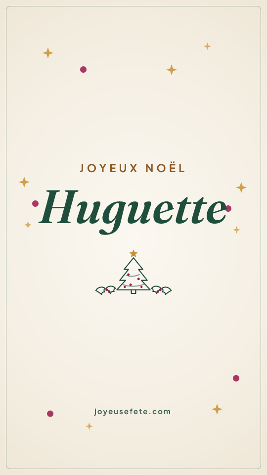 Image « Joyeux Noël Huguette » au format story