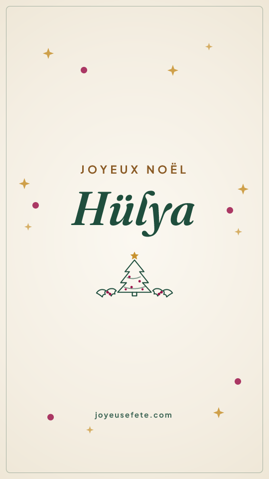 Image « Joyeux Noël Hülya » au format story