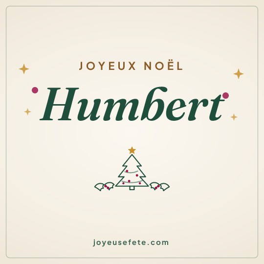 Image carrée « Joyeux Noël Humbert » pour WhatsApp