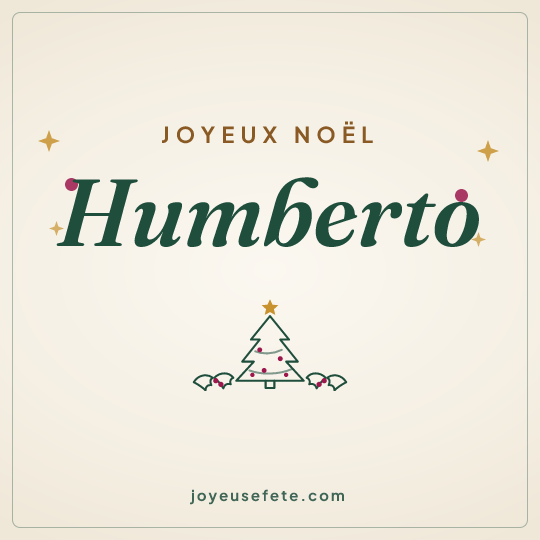 Image carrée « Joyeux Noël Humberto » pour WhatsApp