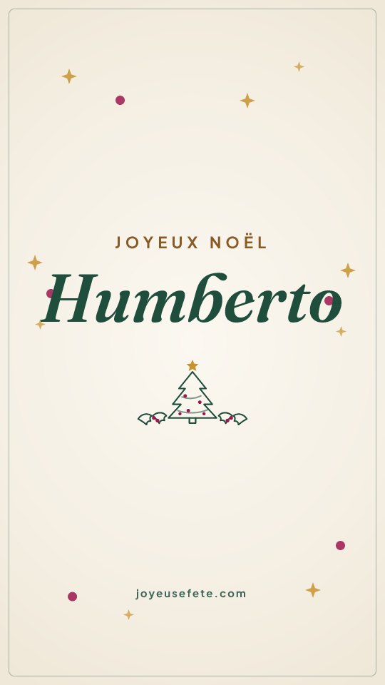 Image « Joyeux Noël Humberto » au format story