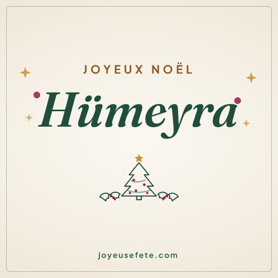 Image carrée « Joyeux Noël Hümeyra » pour WhatsApp