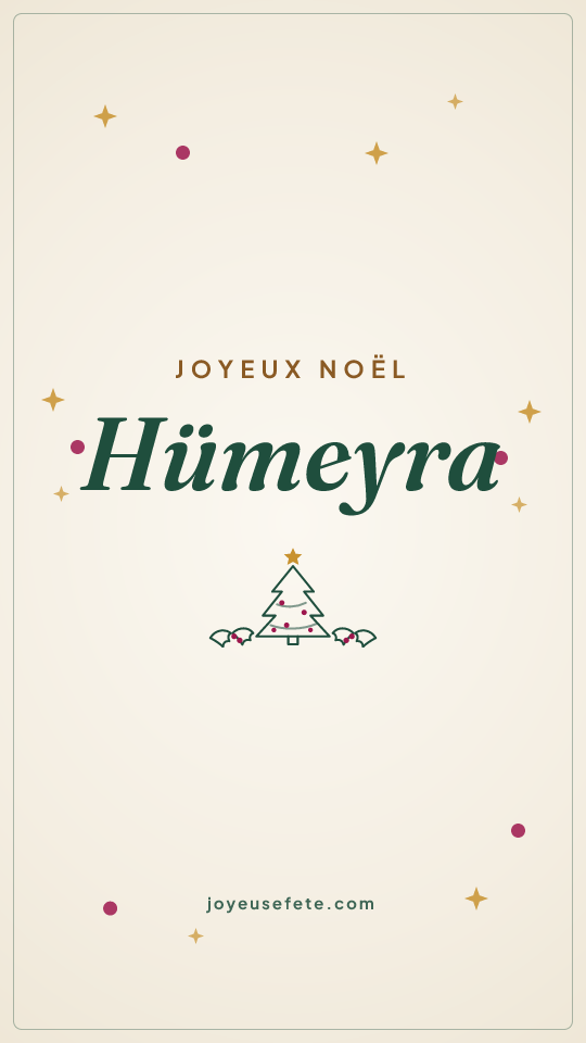 Image « Joyeux Noël Hümeyra » au format story