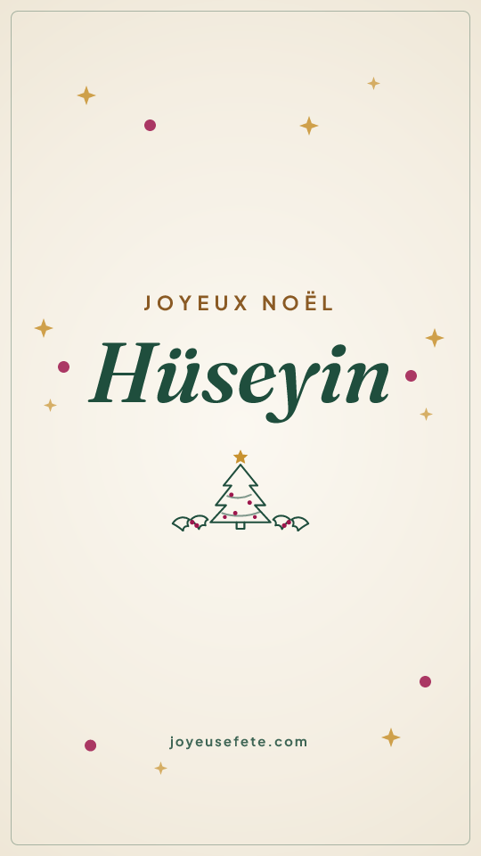 Image « Joyeux Noël Hüseyin » au format story