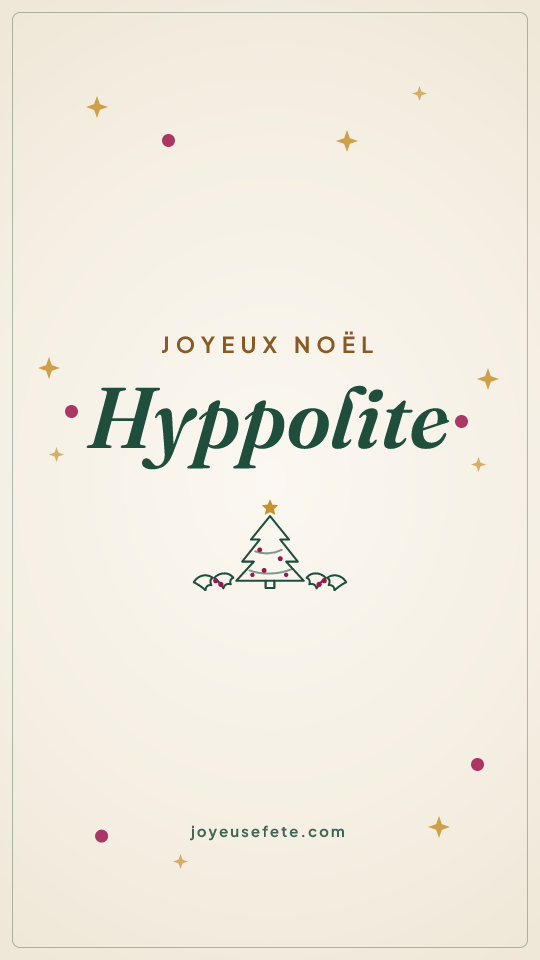 Image « Joyeux Noël Hyppolite » au format story