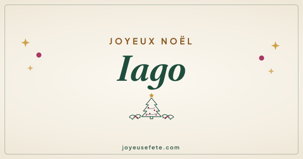 Image « Joyeux Noël Iago » au format large
