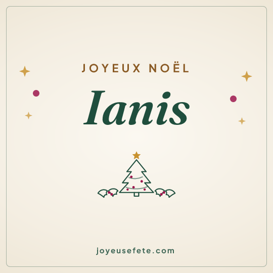 Image carrée « Joyeux Noël Ianis » pour WhatsApp