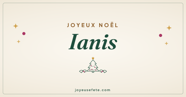 Image « Joyeux Noël Ianis » au format large