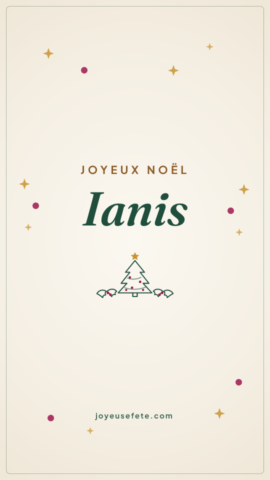 Image « Joyeux Noël Ianis » au format story