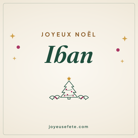 Image carrée « Joyeux Noël Iban » pour WhatsApp