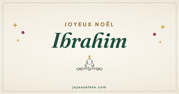 Image « Joyeux Noël Ibrahim » au format large