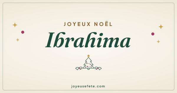 Image « Joyeux Noël Ibrahima » au format large