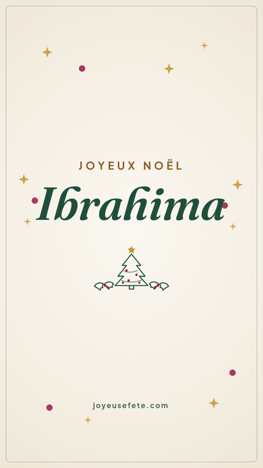 Image « Joyeux Noël Ibrahima » au format story