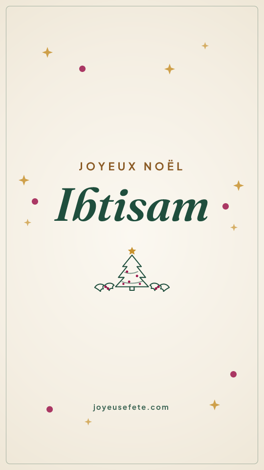 Image « Joyeux Noël Ibtisam » au format story