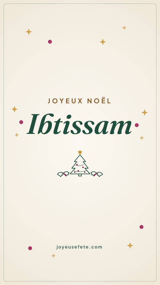 Image « Joyeux Noël Ibtissam » au format story