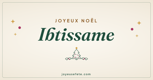 Image « Joyeux Noël Ibtissame » au format large