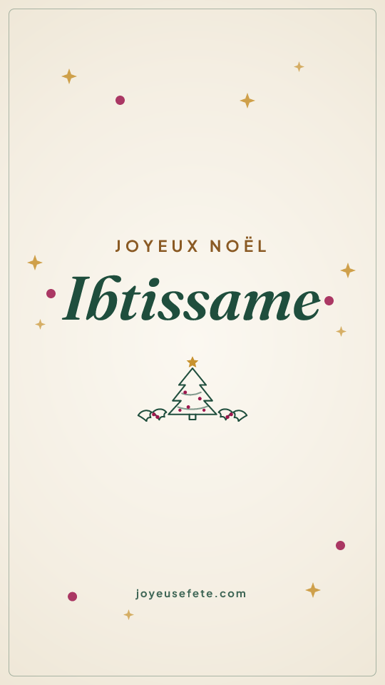 Image « Joyeux Noël Ibtissame » au format story