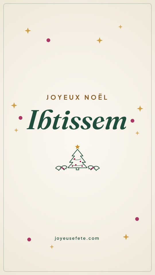 Image « Joyeux Noël Ibtissem » au format story