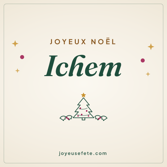 Image carrée « Joyeux Noël Ichem » pour WhatsApp