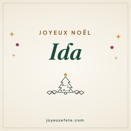 Image carrée « Joyeux Noël Ida » pour WhatsApp
